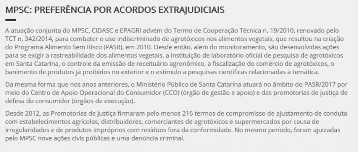 Fonte: Ministério Público de Santa Catarina - MPSC
